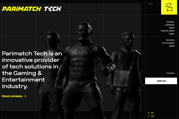 Parimatch Tech website preview